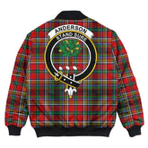 Clan Anderson of Arbrake Tartan Crest Bomber Jacket MW91 Anderson of Arbrake Tartan Tartan Bomber Jacket